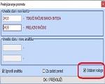 Uveden je checkbox Odaberi naloge